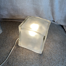 Vintage 90s IKEA Frosted Glass Ice Cube IVIKEN Lamp/Light - Retro/Novelty