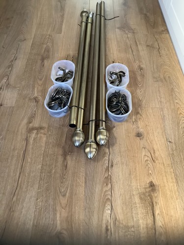 Antique brass metal curtain - antique,