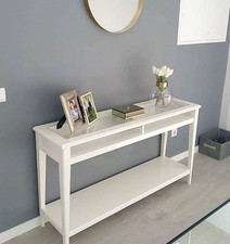 IKEA Liatorp Console Display Table White/Glass, 133X37X75CM