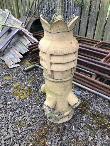 Vintage clay chimney - chimney, pot