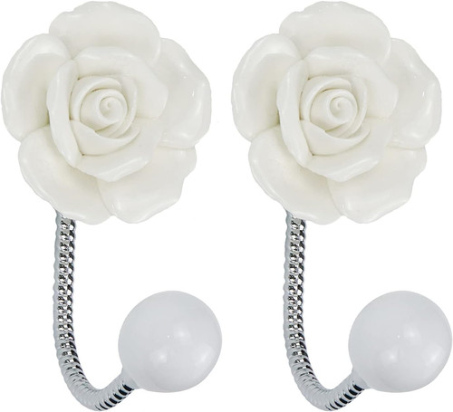 2pcs white rose hanger - 2pcs, hooks