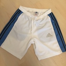 VINTAGE 90s ADIDAS SHORTS - WHITE WITH POPPERS - WAIST 34”