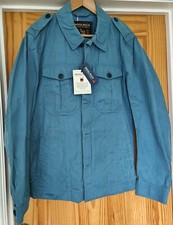 Woolrich Light Field Jacket, Tropical Military, Safari Blue, Size Large, Cotton