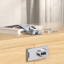 Cabinet Lock Keyless 3Digit Password Combination Hasp Latch Lock Drawer Cupboard