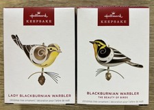 HALLMARK 2025 BEAUTY OF THE BIRDS #21-BLACKBURNIAN WARBLER AND LADY WARBLER