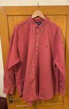 Polo Ralph Lauren Blake Shirt Mens XXL Pink 100% Cotton Vintage Buttoned PRL