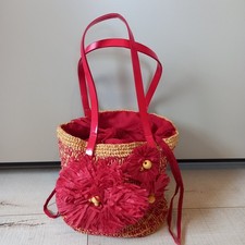 Bulaggi Floral Straw Handbag