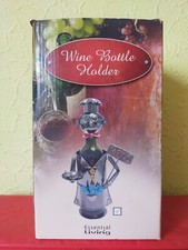 NOVELTY 2 PIECE METAL WINE/SPIRIT BOTTLE HOLDER- WAITER OR BUTLER WITH TRAY