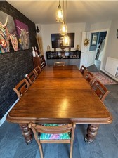 Antique Early Victorian Mahogany Extending Dining Table Seating Up To 10