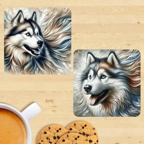 Siberian husky coasters dog - siberian,