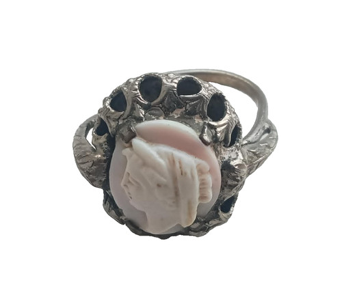 Antique silver plated - silver, cameo