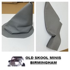 Classic Mini Handbrake & Gear Stick Vinyl Gaiter Covers in Grey 3W3