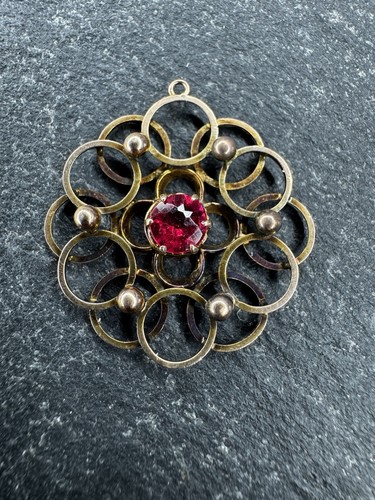 Antique gilt filigree flower - gilt,