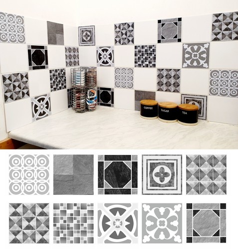 Grey mosaic tile stickers - mosaic,