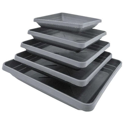 Square plant pot - square, black