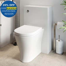 Modern Bathroom Toilet WC Concealed Cistern Unit ONLY White 500mm