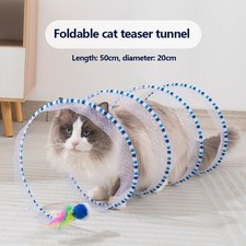 Cat Coil Tunnel Toys Foldable Stretchable S-Shape Spiral Toy Pet Interactive Toy