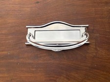 QUALITY CHROME SPRUNG  LETTER  PLATE & KNOCKER   VICTORIAN STYLE