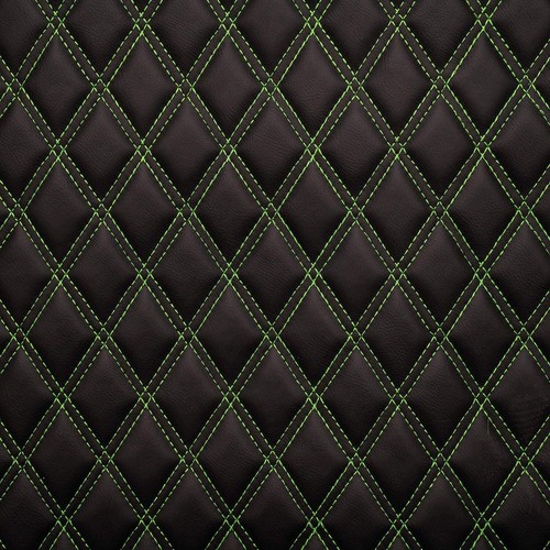 Black double stitch diamond - black,