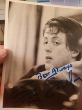 Sly Stallone Signed 8x10 BW