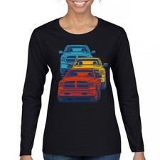 American Pickup Truck Stack Women's Long Sleeve T-shirt 4X4 Offroad Heavy Duty