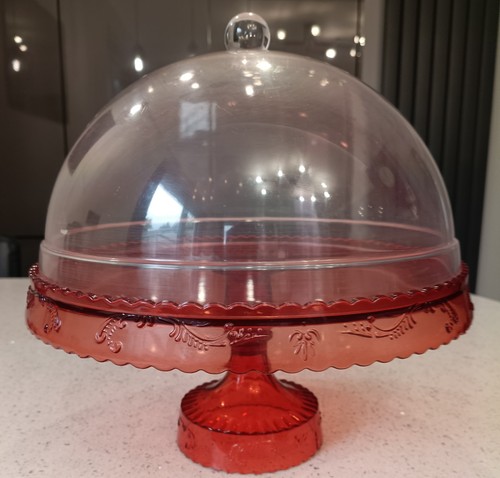 Round plastic cake dome 30cm - round,