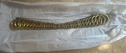 Bearskin brass chin curb - brass,