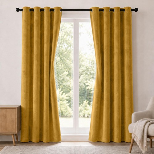 Long velvet curtains ready - long,