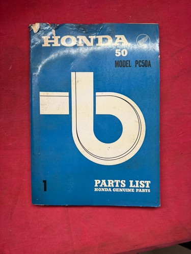 Honda pc50a parts list - honda, catalog