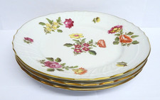 VINTAGE RICHARD GINORI FLORENCE ITALY SET OF 3 FLORAL PORCELAIN PLATES 19.5 cm.