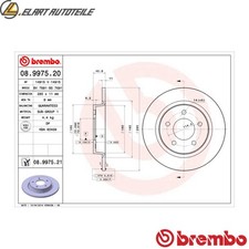 2x BRAKE DISCS 08.9975.21 FOR MAZDA 53 L850/L823/L8-VE 1.8L R2AA 2.2L 4cyl 3 