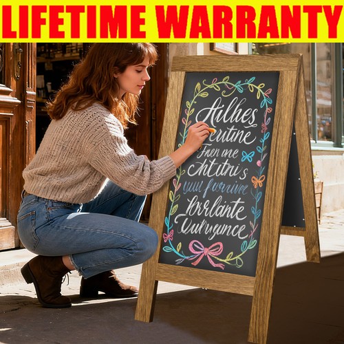 Wood frame advertising board - wood,