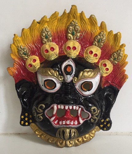 Mahakal metal face mask wall - metal,