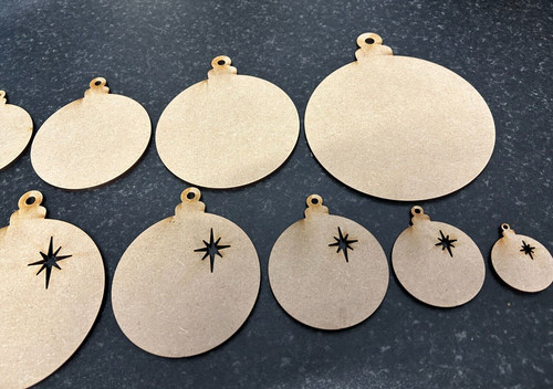 Wooden christmas bauble blank - wooden,