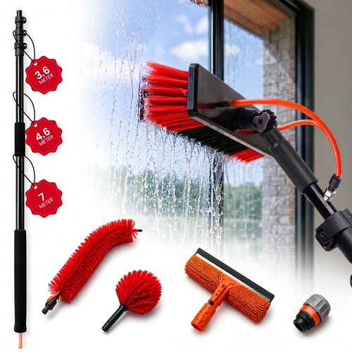 Water fed telescopic pole - water,