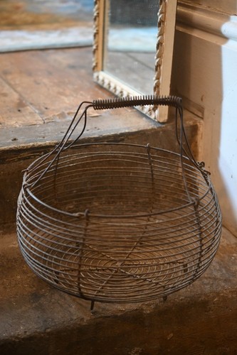 Antique french wire egg - french,