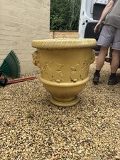 Italian Planters Terracotta Glazed 800mm High 780mm Diameter At Top 2 Available