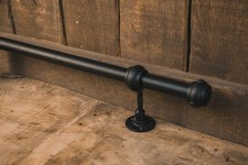 Industrial foot rail, black
