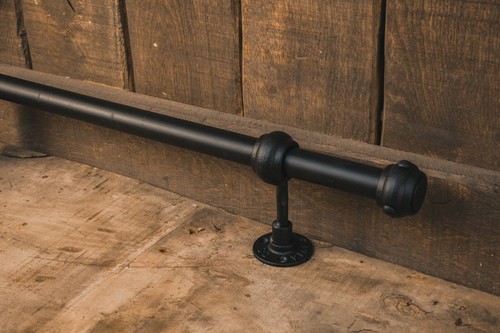 Industrial foot rail - ,, black