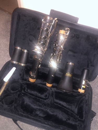 Clarinet with music book - with,