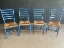 Ponti Style Farmhouse Italian  Dining Chairs In Blue  - Delivery Possible