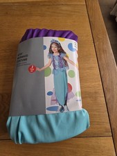 Girls Kids Little Mermaid Age 10-12 Ariel Costume Fancy Dress Princess&Hairband 
