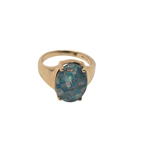 Vintage 10k yellow - gold, mosaic