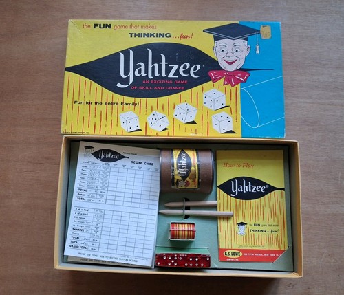 Vintage usa 1950s yahtzee dice - usa,