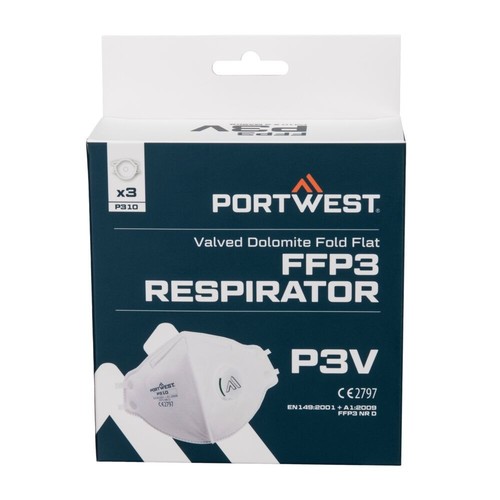 Portwest fold flat respirator - portwest,