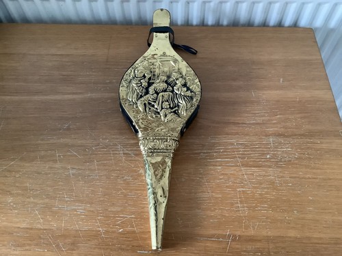 Vintage brass and wood - brass,