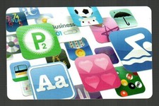 ITUNES ( UK ) Assorted App Icons ( 2010 ) Gift Card ( $0 - NO VALUE )