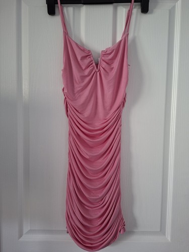 Quiz pink ruched bodycon - quiz,