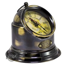 Maritime Gimballed Binnacle Clock Antique Brass Marine Ship Watch Decor Gifts