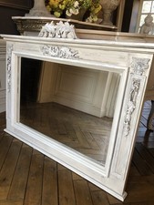 Beautiful Antique French Overmantle Mirror 98 Cm High X126 Cm Wide.